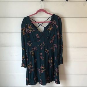 Floral long sleeve xhilaration festival dress